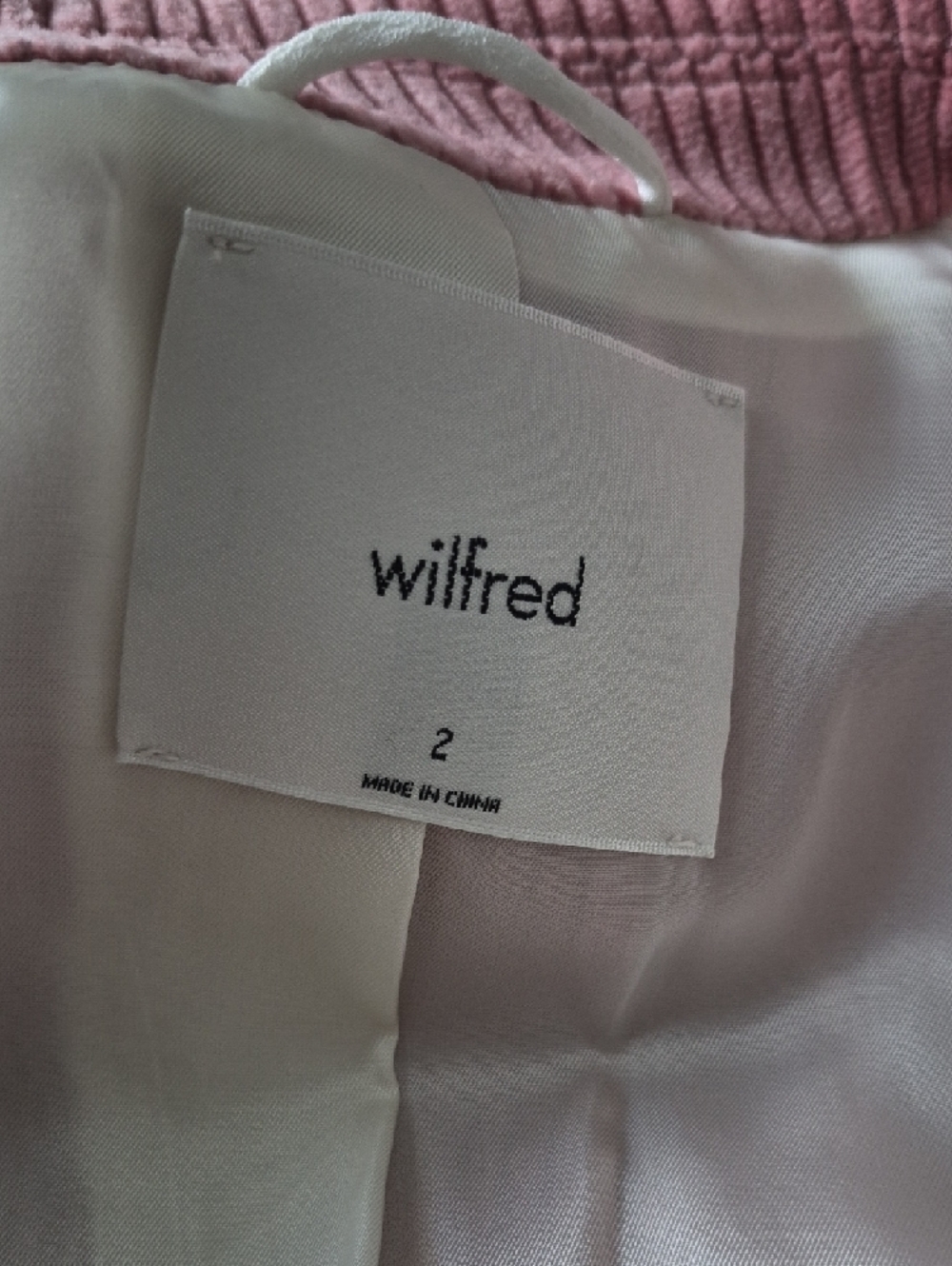 Wilfred Dusty Pink Double-Breasted Corduroy Blazer - Picture 2 of 6